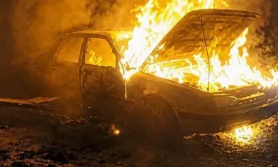 Автомобиль сгорел дотла в селе в Приамурье