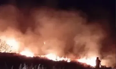 Огонь на подходе к селу остановили пожарные