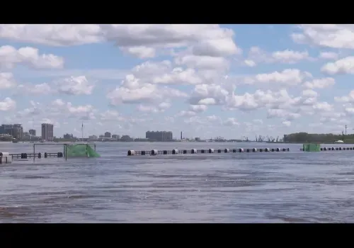 Под водой оказалась часть китайского острова Большой Хэйхэ