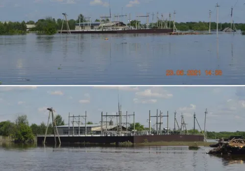 От большой воды начинает освобождаться село Черняево Магдагачинского района