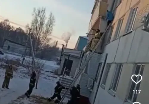 Пожарные спасли амурчанку от падения с высоты третьего этажа