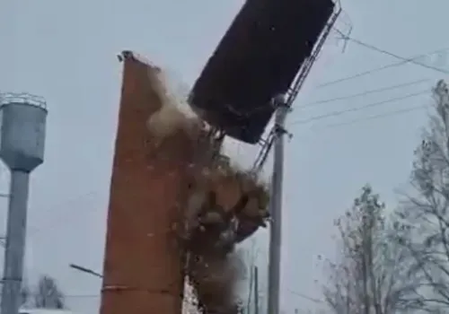Снос башни в Магдагачинском районе попал на видео