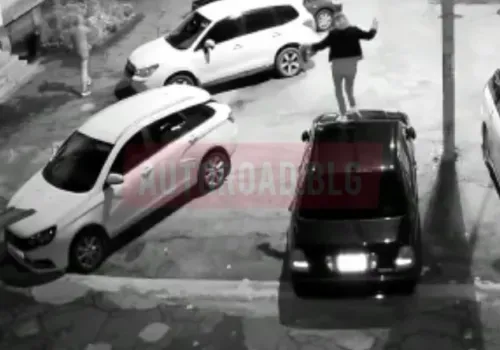 Девушка помяла крышу автомобиля на прогулке в Благовещенске