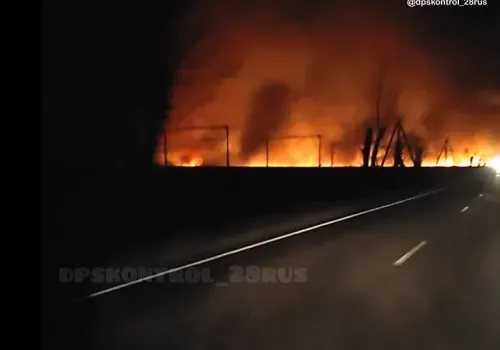 Соцсети: огонь бушевал у железной дороги в Бурейском округе