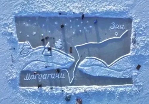 Ледовая открытка объединила Магдагачинский район и город Зея