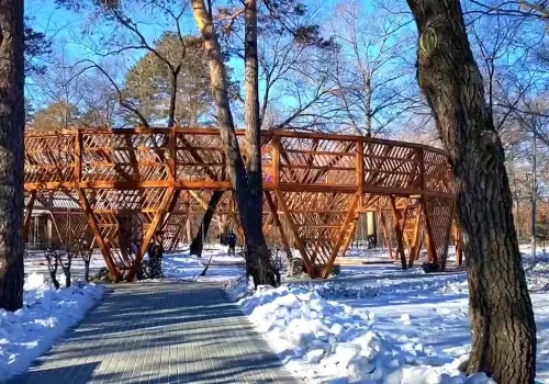 Первомайский парк после реконструкции показал мэр Благовещенска