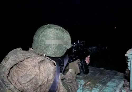 Ночные стрельбы выполняют контрактники на полигоне Приамурья