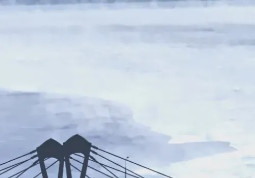 Пар над рекой Зея сняли в Благовещенске