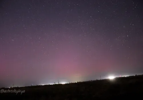 Северное сияние сняли на видео в Амурской области