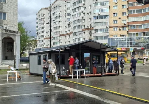 Модульный дом стал частью выставки в центре Благовещенска