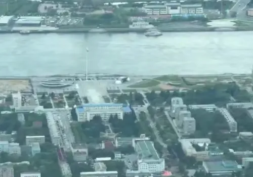 Пилот снял в небе Благовещенск и Хэйхэ