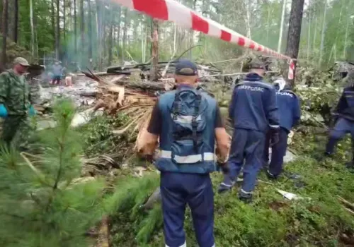 Василий Орлов осмотрел место крушения самолета под Тындой
