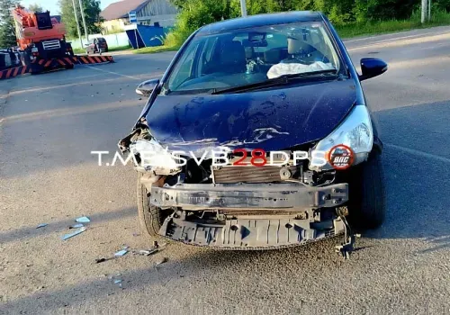 Автомобиль перевернулся и зацепил мусорную площадку в Свободном