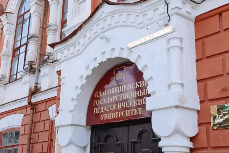 Фасад педагогического вуза в Благовещенске реконструируют