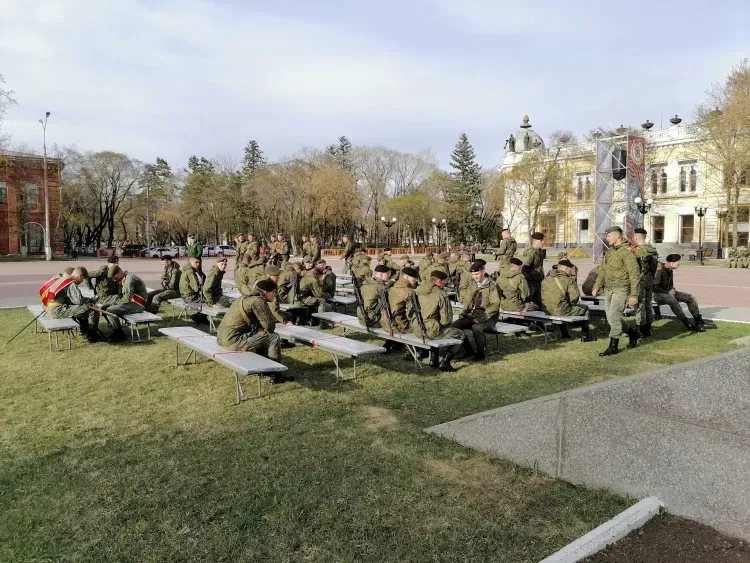 Празднование Дня Победы репетируют в Благовещенске (фото)