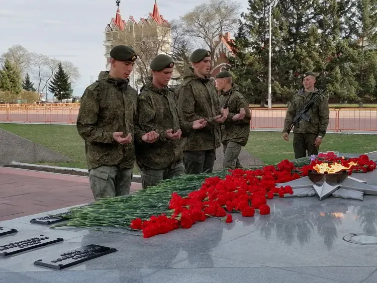 Празднование Дня Победы репетируют в Благовещенске (фото)