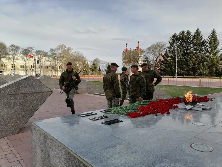 Празднование Дня Победы репетируют в Благовещенске (фото)