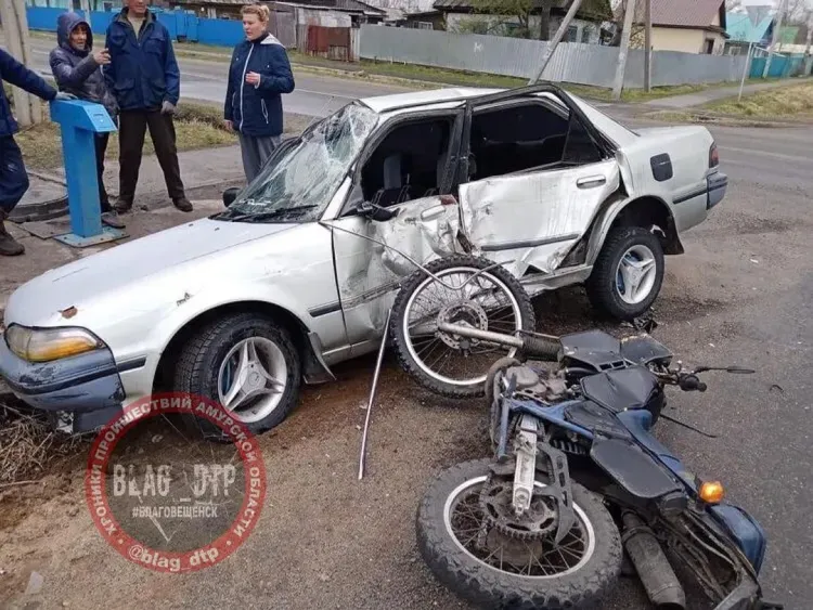 В Завитинске в ДТП пострадал несовершеннолетний мотоциклист без водительских прав