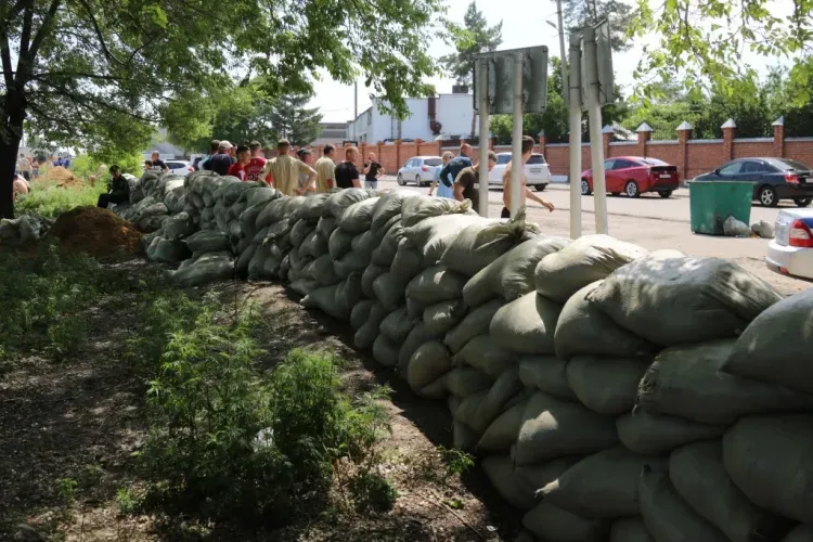 Дамбы против паводка строят в селах Благовещенского района