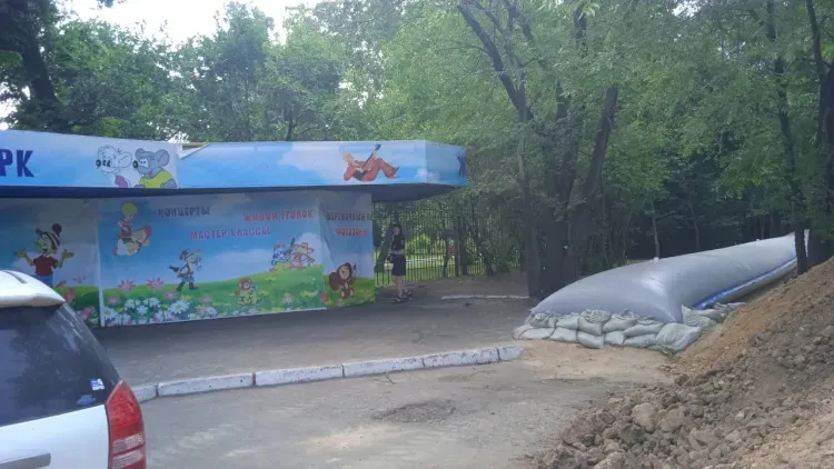 Животных эвакуировали из зоопарка в благовещенском Первомайском парке