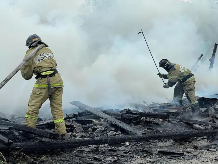 Надворная постройка рядом с историческим зданием горела в Благовещенске