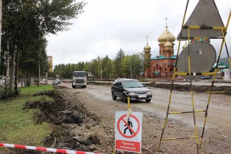 В Тынде первые работы по реконструкции Красной Пресни завершат в октябре