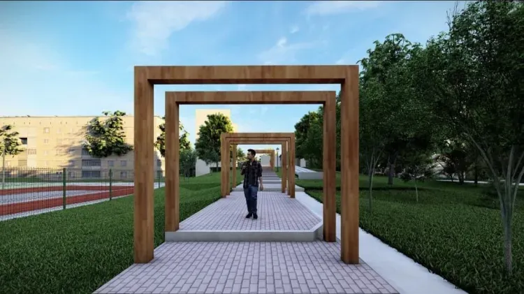 Пешеходная зона с арками и мостом появится в Сковородине