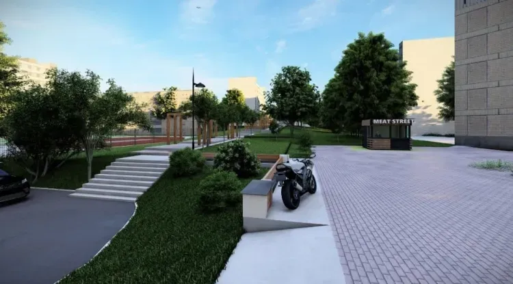 Пешеходная зона с арками и мостом появится в Сковородине