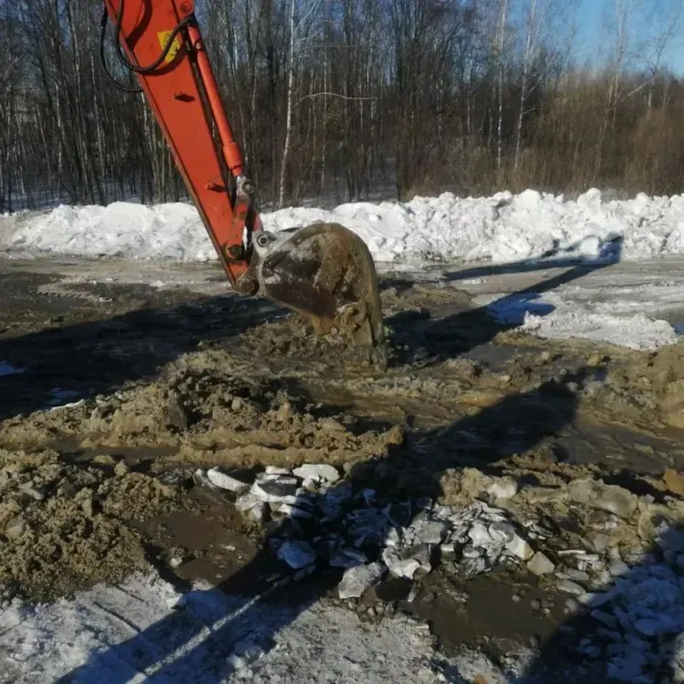 Грунтовые воды разлились в амурском поселке, машина провалилась под лед