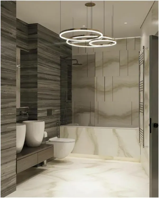 Крупноформатная плитка от Италон в дизайне ванных комнат