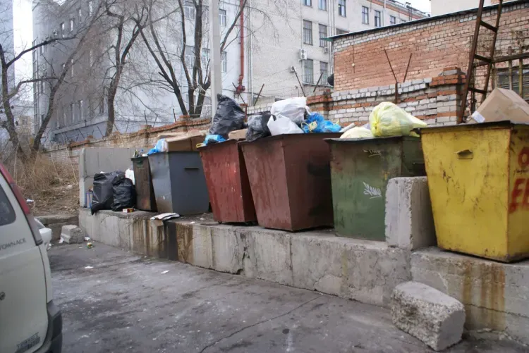 Мусорные контейнеры горели во дворе в Благовещенске