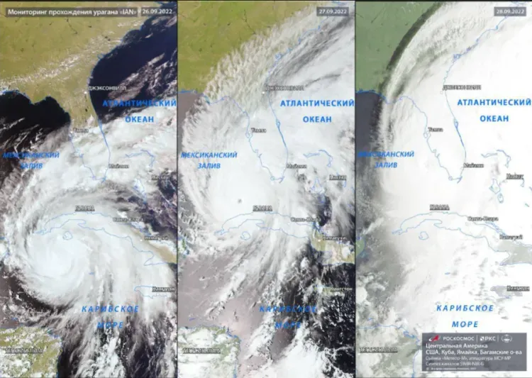 Ураган "Иэн" снял из космоса российский спутинк