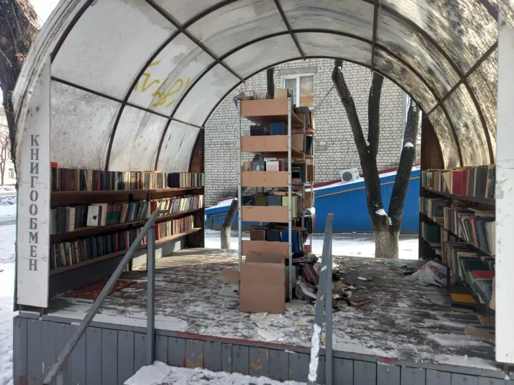 В Благовещенске неизвестные подожгли уличный книгообменник