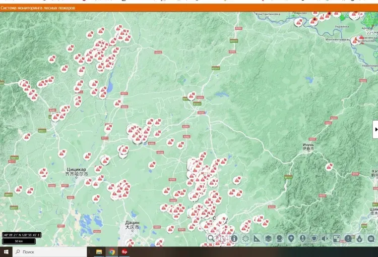 Дым от пожаров в Китае и ЕАО дошел до Амурской области