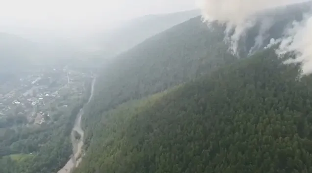 Поселок в Селемджинском районе защищают от лесного пожара