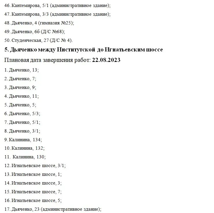 Ремонт теплосетей на двух участках Благовещенска завершится позже