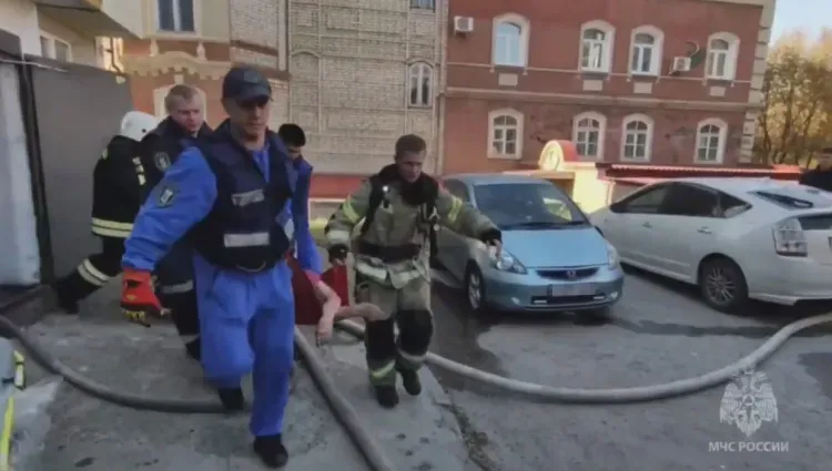 Женщину, кота и собаку спасли на пожаре в Благовещенске