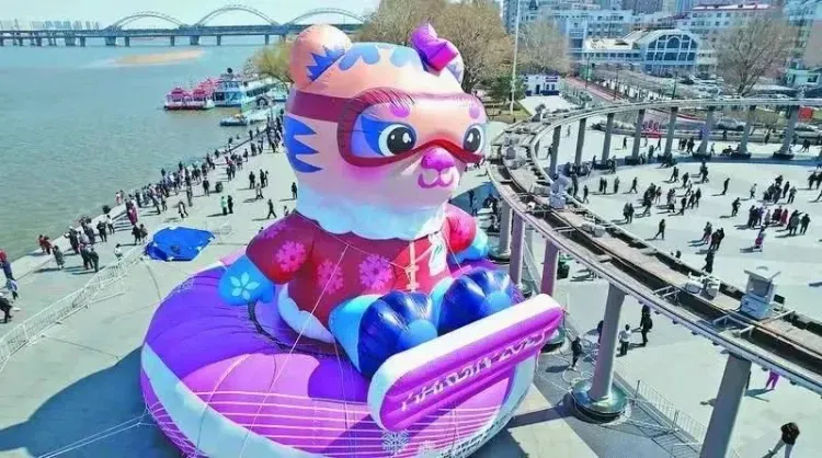 Тигренок приплывет по Амуру в соседний для Благовещенска китайский город