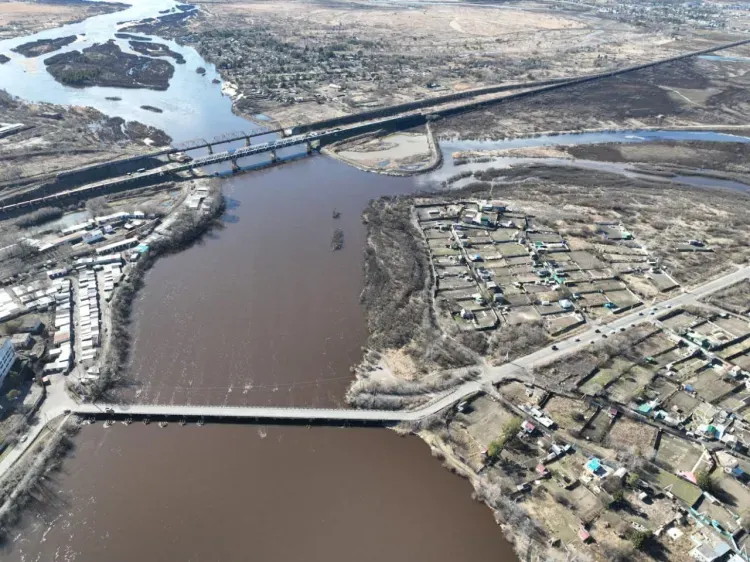 Отбой по подтоплению от реки Томь дали в Белогорске