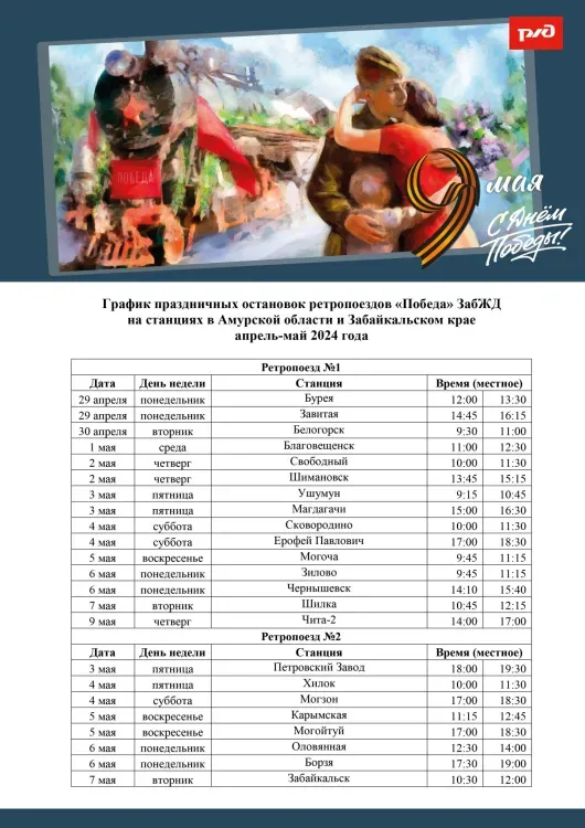 Торжественный митинг по случаю отправления ретропоезда со станции Благовещенск собрал более 12 тысяч человек