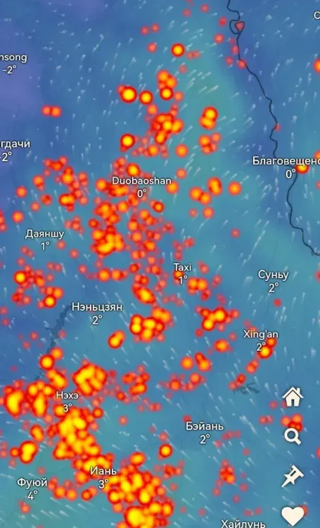 Приграничная Амурская область оказалась в дыму из Китая