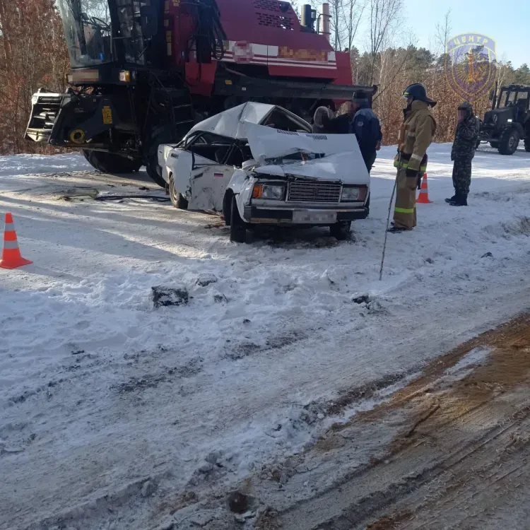 Спасатели и пожарные Приамурья вытащили из "Жигулей" погибших пенсионеров