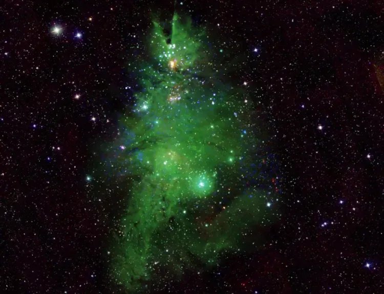 Рождественская елка засияла в 2,5 тыс. световых годах от Земли