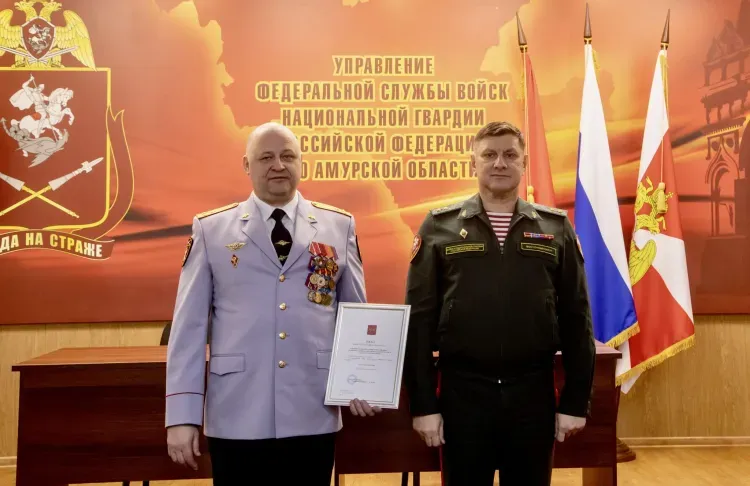 Новое звание присвоили начальнику Росгвардии в Амурской области