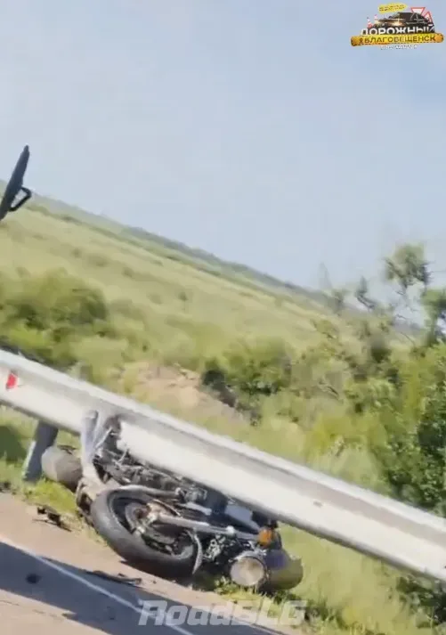 На видео попали последние секунды жизни мотоциклиста
