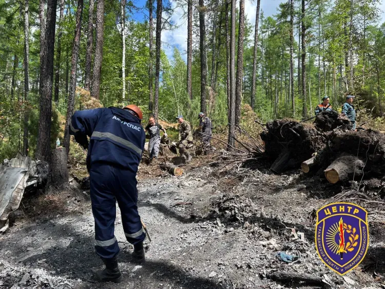 До самых мелких деталей: спасатели показали работу на месте крушения самолета в Приамурье