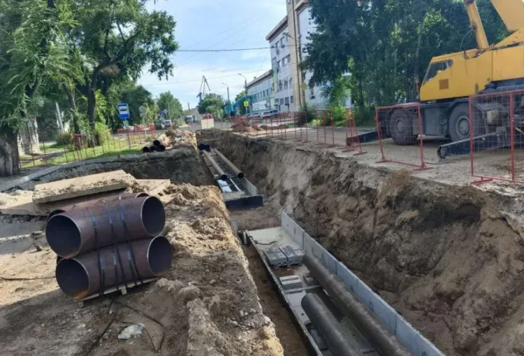 Теплотрассу модернизируют на улице Краснофлотской в Благовещенске