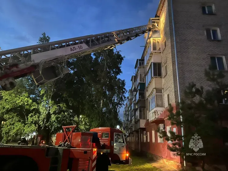 Пожар произошел на пятом этаже многоэтажки в Благовещенске