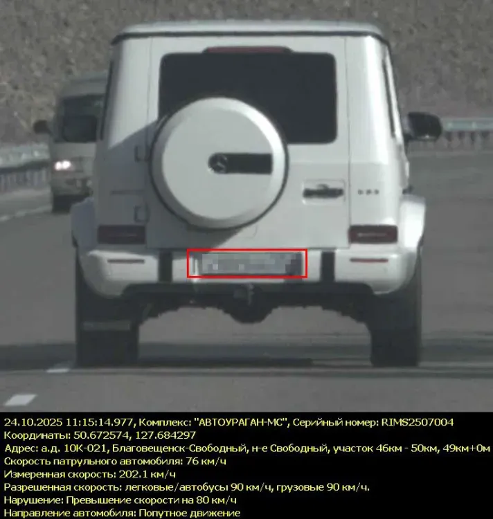 Лихач из Приморья установил антирекорд в Амурской области