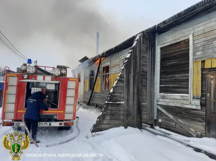 Часть котельной сгорела в селе Магдагачинского округа